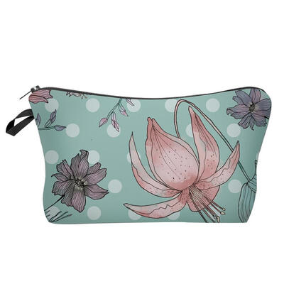 

3D Printed Cosmetic Bag Ladies Women Storage Makeup Bags Multicolor Handbag