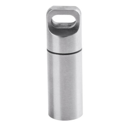 

Mini Stainless Steel Waterproof Outdoor Survival EDC Capsule Pill Bottle