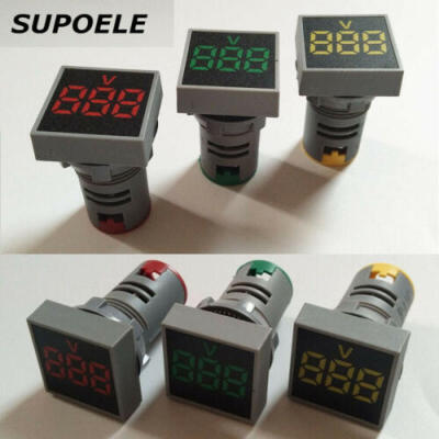 

AC12-500V Mini Square Panel Indicator Light Digital Voltage Meter Voltmeter UK