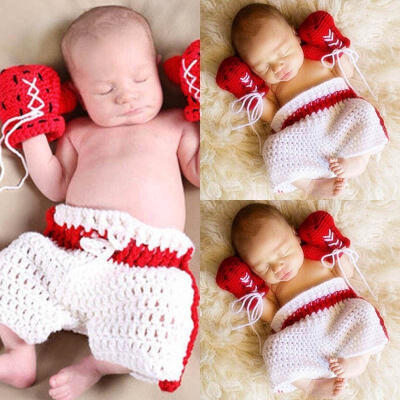 

Newborn Photography Prop Outfits Boxing GlovesShorts Pants Baby Boys Clothes