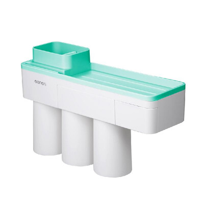 

Multi-functional Wall-mounted Toothbrush Holder Storage Rack Mobile Phone Holder Storage Organizer with TwoThree Cups Home Bathro