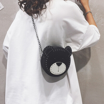 

Korea ins super fire cute bear ancient sense Messenger bag 2019 new girl chic soft sister shoulder bag