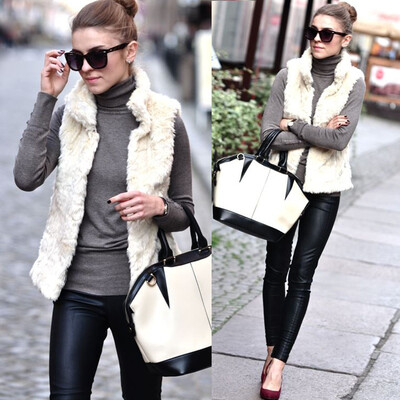

Roseonmyhand Women Faux Fur Ladies Sleeveless Vest Waistcoat Jacket Gilet Shrug Coat Outwear