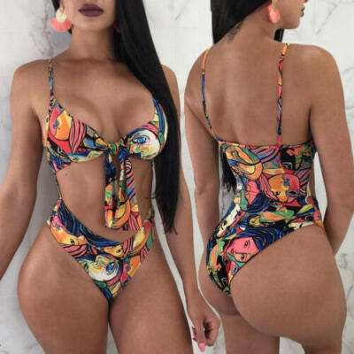 

New Women One-Piece Swimsuit Beachwear Swimwear Push-up Monokini Bikini Bathing