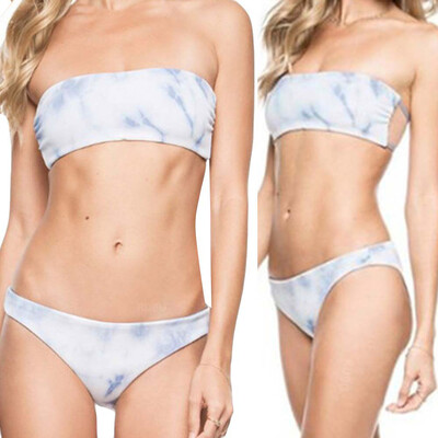 

Saidsome Women Marble Print Push-Up Padded Bra Beach Bikini Set Swimsuit Swimwear