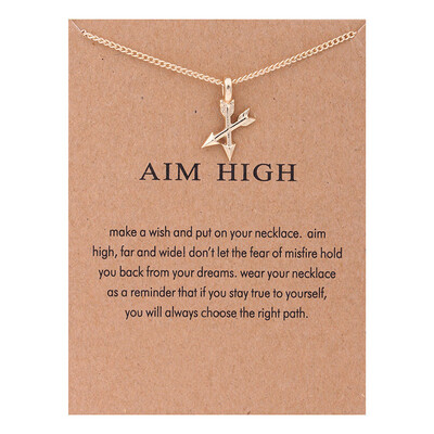 

Fashion Aim High Gold-color Crossing Arrows Reminder Necklace For Women Jewelry