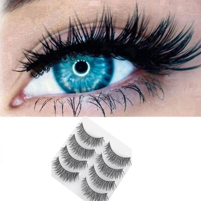 

〖Follure〗4Pair Luxury 3D False Lashes Fluffy Strip Eyelashes Long Natural Party