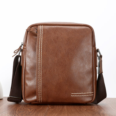 

Leather single shoulder bag leisure one shoulder oblique span ipad bag oblique across the street simple outdoor cross bag