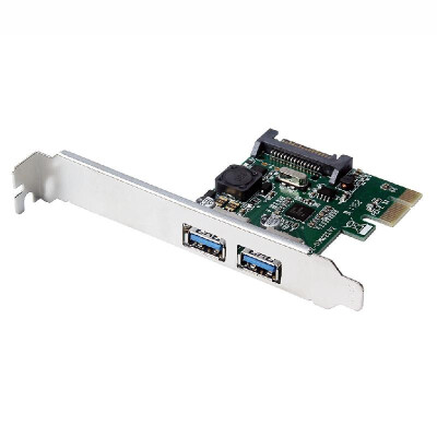 

PCI-E to USB30 Dual Ports Expansion Card PCI Express Adapter NEC720202 Main Control Chip For Desktop PC