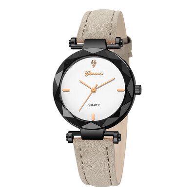 

Geneva Women Watches Scale Irregular Dial Ladies Quartz Wristwatch High Quality Leather Strap Casual Clock Gift Montre Femme