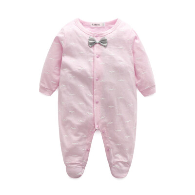 

Toddler Lovely Kid Baby Tie Long Sleeve Jumpsuit Clothing Cotton Playsuit Romper