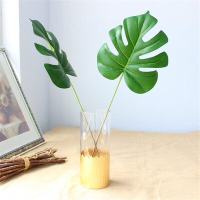 

1PC Artificial Tropical Leaf DIY Simulation Plant Wall Green Fern Leaf Palm Leaf