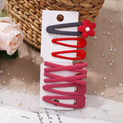 

7pcsset Hair Accessories For Women CuteFlower Decor Solid Color Hairpin Party Hedwear