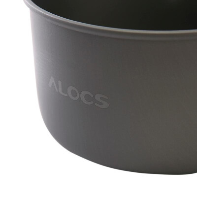 

ALOCS CW-S03 1-2 People Aluminum Portable Ultralight Outdoor Non-Stick Camping Hiking Backpacking Cooking Picnic Cookware Cup Bowl