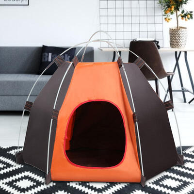 

Greensen Coffee&Orange Oxford Cloth Portable Folding Waterproof Outdoor Pet Tent Dog House