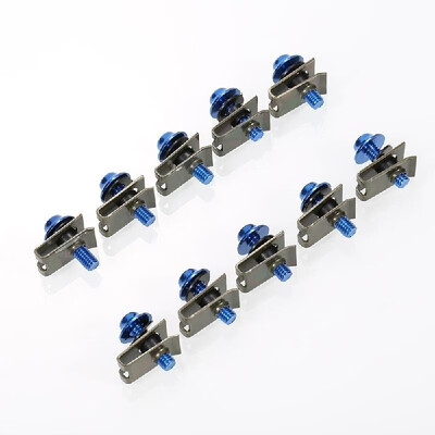 

10pcs 5mm Aluminium Motorcycle M5 Fairing Bolts Set Fastener Clips Screw Nuts Kit