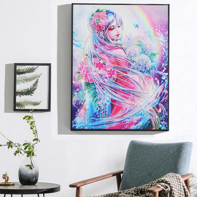 

Greensen Full Drill Fairy Special Shaped Diamond Painting DIY Cross Stitch Decor Crafts