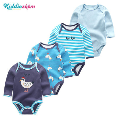

Long Sleeve Baby Boys Clothes Newborn Bodysuits Clothing Sets 4PCS Roupa de bebe Unicorn Baby Girls Clothes Rompers 0-12M Purple