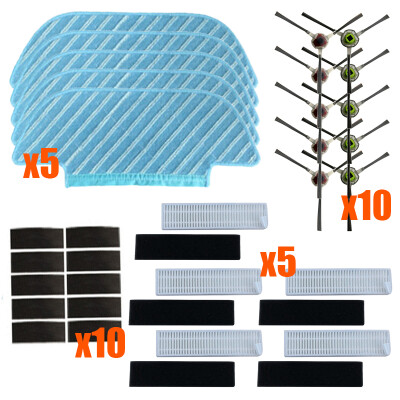 

Filter Band Sponges Side Brushes Sweeper Kit For ECOVACS DEEBOT OZMO Slim Tool