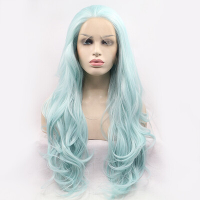 

Dolago Long wavy Hair Lace Front Wigs Free Part Heat Resistant Synthetic wigs for Women