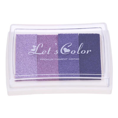 

4 Colors Gradient Inkpad DIY Stamp Colored Ink Pad Kids Printing Stationery