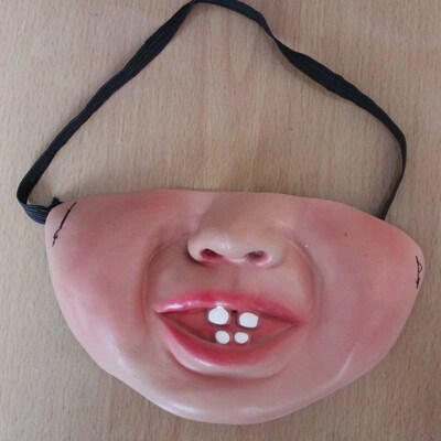 

FUNNYBUNNY Funny Adult Party Mask Latex Clown Cosplay Half Face Horrible Scary Masks Masquerade Halloween Party Decor Halloween