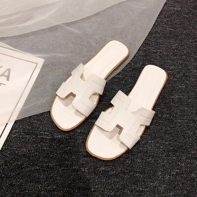 

Sandals for Women in Summer Fashion Outside H-slippers Travel Baita Flat-soled Beach Sandals One-word Slippers