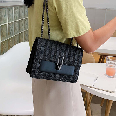 

Net red small bag wild foreign women handbag 2019 new fashion chain bag summer small fresh wild ins oblique