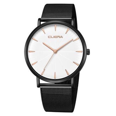 

Gobestart CUENA Men Fashion Military Stainless Steel Analog Sport Quartz Business Wrist Watch