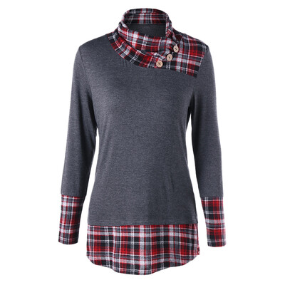 

Plaid Trim Tunic Top