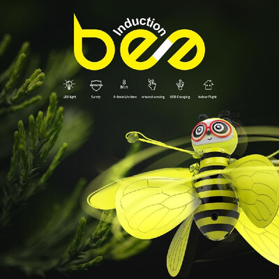 

Bee Induction Aircraft Infrared Sensing 8 Mins Fight Time Hand Sensor Portable Led Light RC Drone Aircraft Toy Kids Gift