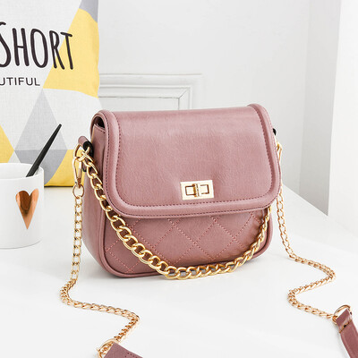 

On the new small bag girl fashion chain slanted bag Xiao Xiang Feng round bag Lingge hundred lap shoulder bag