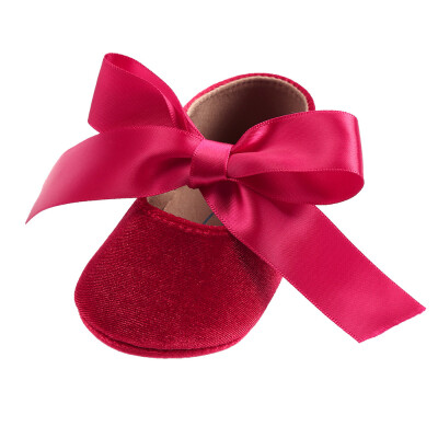 

Baby Girl Princess Velvet Shoes Bowknot Fashion Toddler First Walkers Shoes