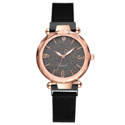 

Best Selling Women Watches Rose Starry Sky Dial Ladies Quartz Wristwatch Featured Mesh Belt Strap Clock Gift Reloj Mujer50