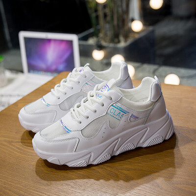 

Increased small white tide shoes female 2019 summer summer new autumn shoes wild thick bottom increased net red&white shoes autumn