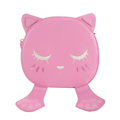 

Cartoon Cat Ears PU Leather Crossbody Bag Women Messenger Shoulder Handbags