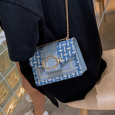 

Net red texture handbag 2019 new wild fashion shoulder bag summer small fresh ins foreign gas Messenger bag