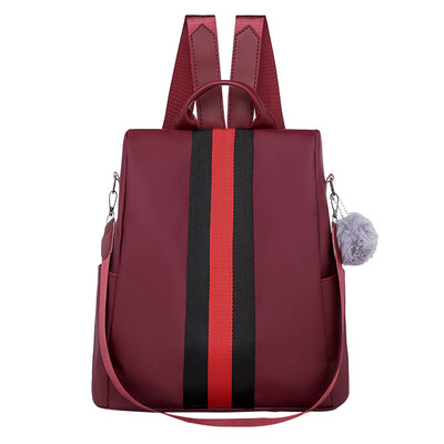 

Tailored Fashion Women Oxford Waterproof Backpack Anti-Theft Large Capacity Stripe Bags