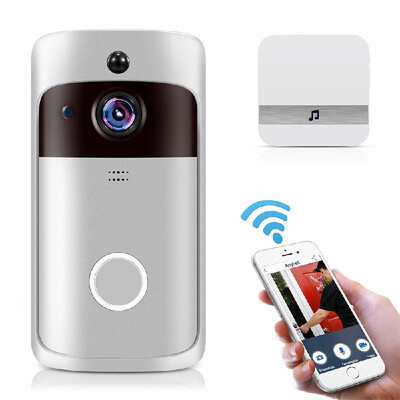

Smart Home WiFi Doorbell 1080P HD Security Camera with Two-Way Audio PIR Motion Detection IR Night Vision 160-Degree Wide Angle Le
