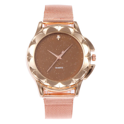 

RM Fashion Magnetic buckle Dazzling women Mesh Belt Watch ladies Quartz Analog