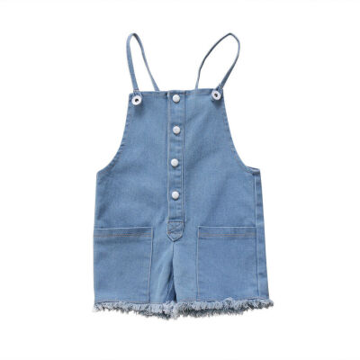 

Newborn Kid Baby Girls Denim Romper Bodysuit Jumpsuit Pants Outfits