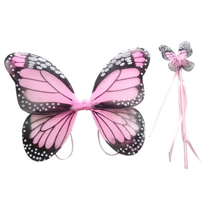 

New Hot 2 PCS Monarch Butterfly Wing Headband Sparklers Glitter Cosplay Costume Fairy Costume Halloween Children Girl