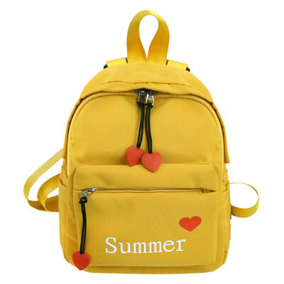 

Heart Letter Print Travel Backpacks Women Nylon Rucksack Shoulder Bags