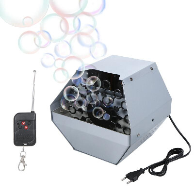 

AC 110V 50-60Hz Portable Bubble Machine Maker Automatic Bubble Blower Toys for Kids Plug-in with Remote Control for OutdoorIndoor