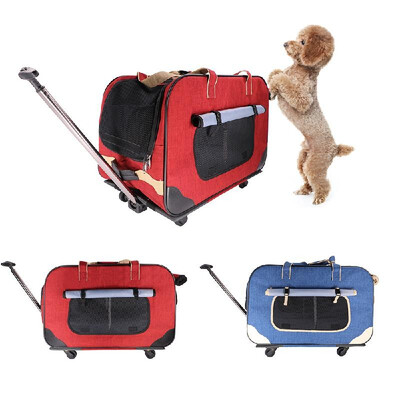 

DODOPET Pet Dog Carrier with Wheels Carrier with Removeable Wheels Pet Wheels Rolling Carrier Pet Dog Carrier