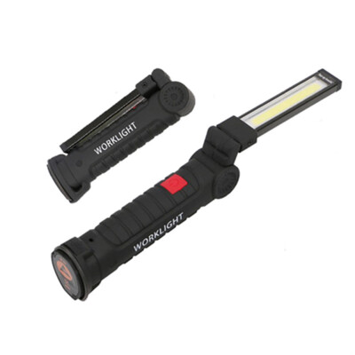 

Foldable COB LED Work Inspection Light 5 Modes USB Rechargeable Flashlight