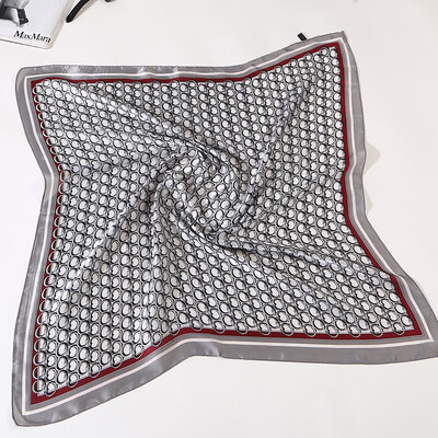 

New summer high-grade printing silk silk scarves womens wild square towel decoration 2018 scarf wholesale FJ074