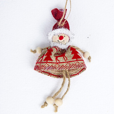 

FUNNYBUNNY 1PC Christmas Mini Decoration Doll Santa Snowman Angel Doll Doll Christmas Tree Door&Window Creative Pendant
