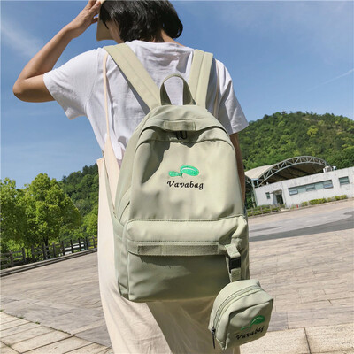 

Schoolbag junior high school girls Korean version insfeng high school students backpack girls shoulder bags Simple Sen travel bag
