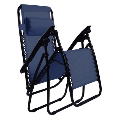 

Outdoor Folding Zero Gravity Reclining Lounge Chair-Blue